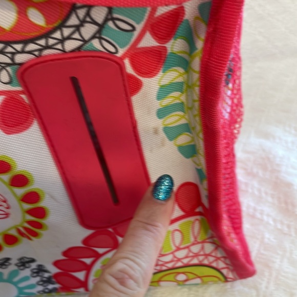 Thirty One 31 Pack and pull caddy car organizer, citrus medallion. Pink - Picture 4 of 16